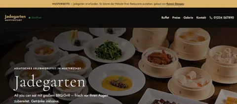 Musterseite für ein Restaurant